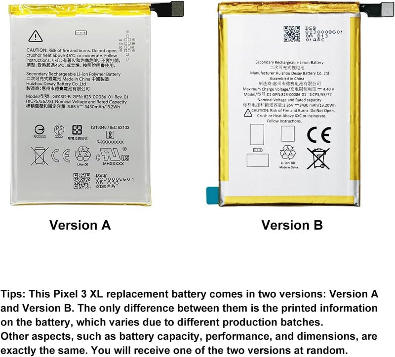 MAXSHARKS New Upgraded Battery for Pixel 3 XL, G013C-B New Li-ion Battery Compatible with Pixel 3 XL 6.3-Inches, with Instruction & Tools - Image 2
